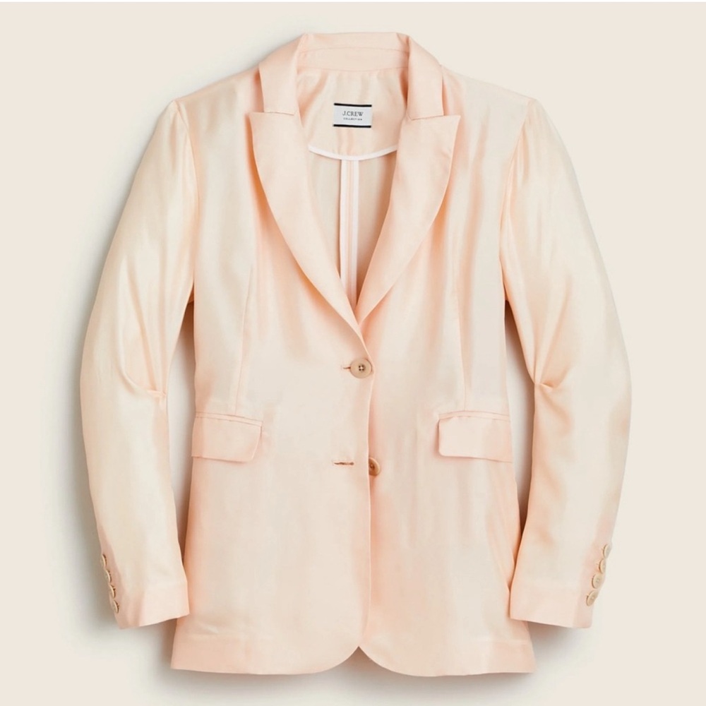 J. CREW Collection Deconstructed Silk Twill Blazer Jacket \\ 12